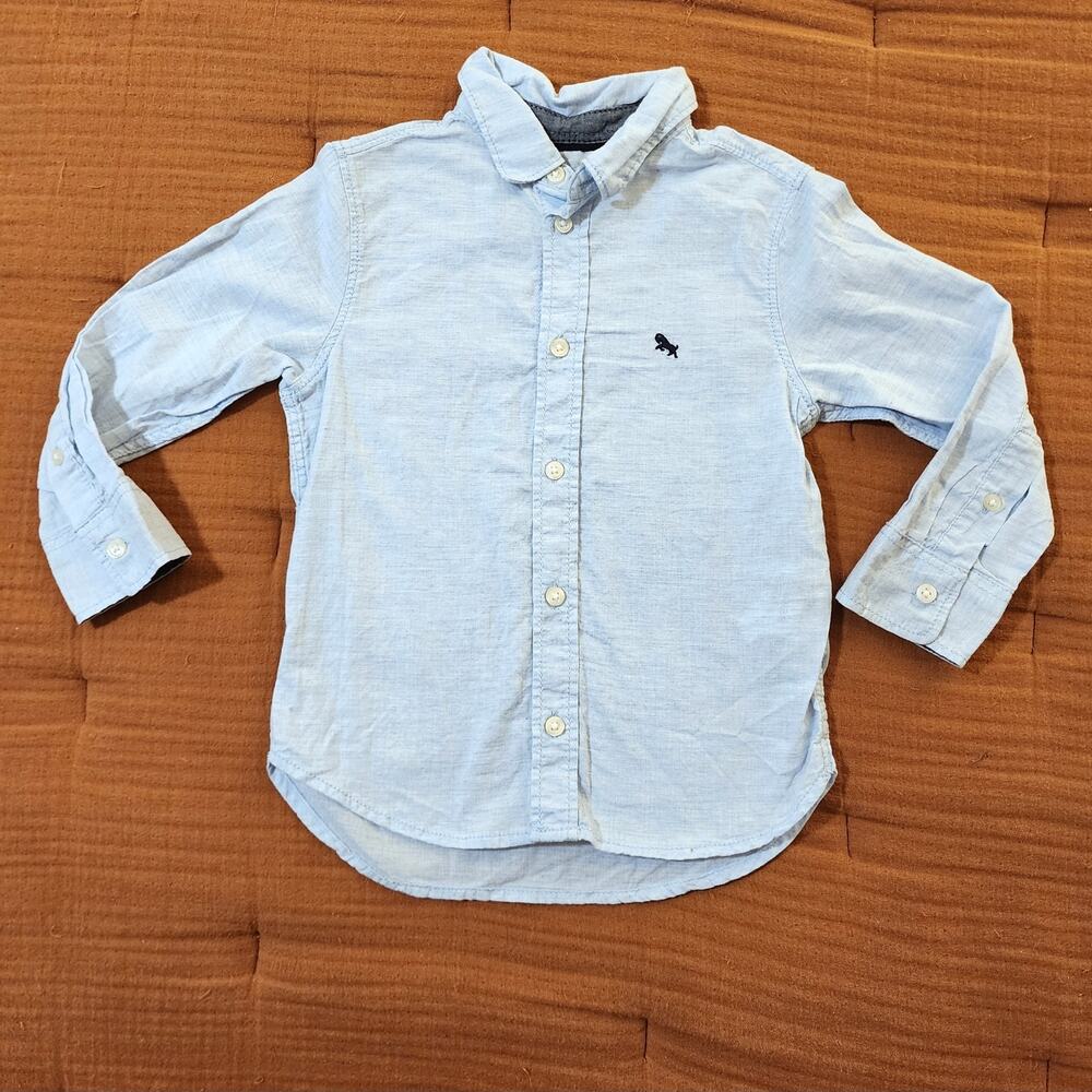 H&M L.O.G.G. Cotton Chambray Button Down Shirt